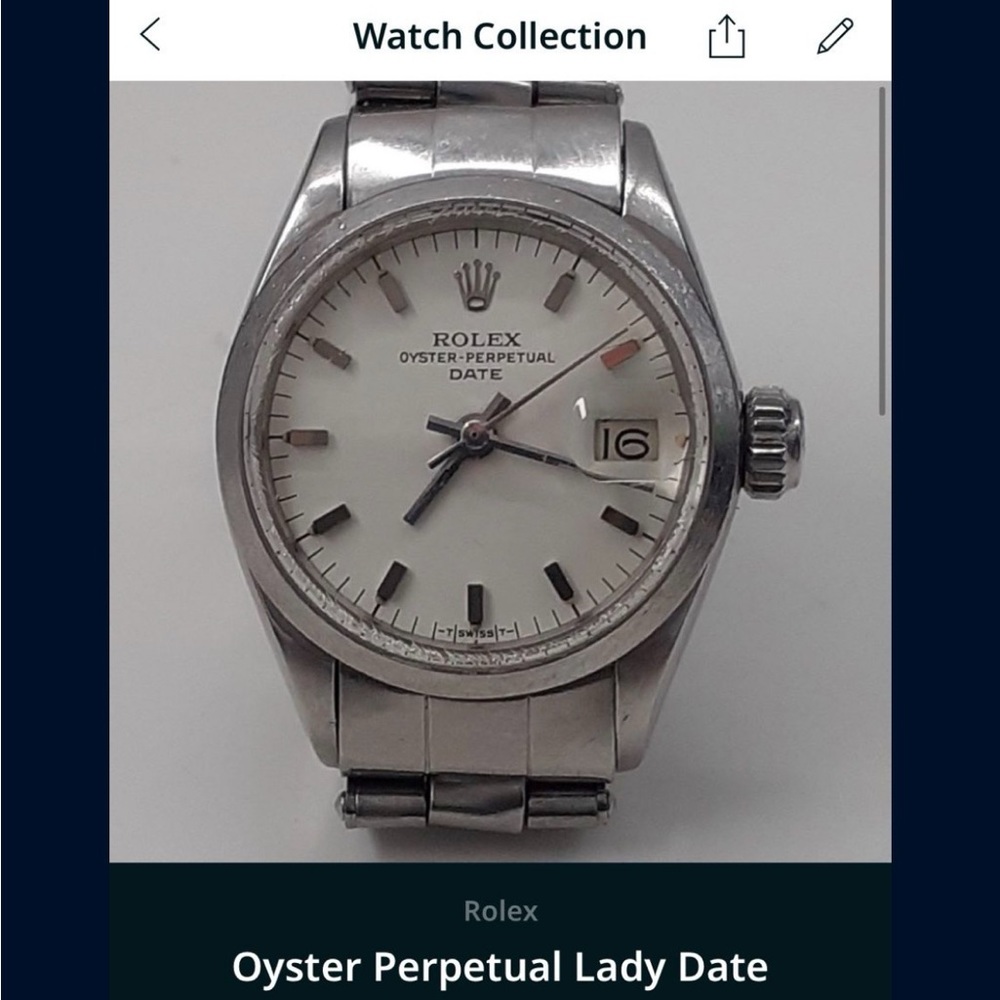 Oyster Perpetual Lady Date Rolex Watch